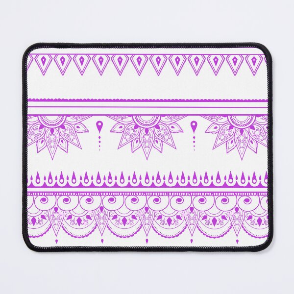 Item preview, South asian patterns neon purple on white designed and sold by Chaoticzarts.