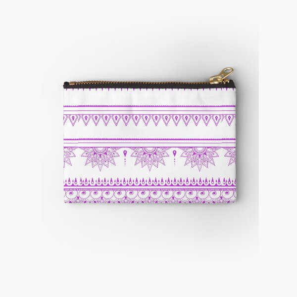 Item preview, South asian patterns neon purple on white designed and sold by Chaoticzarts.