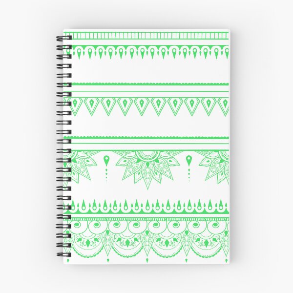 Item preview, South asian patterns neon green on white designed and sold by Chaoticzarts.