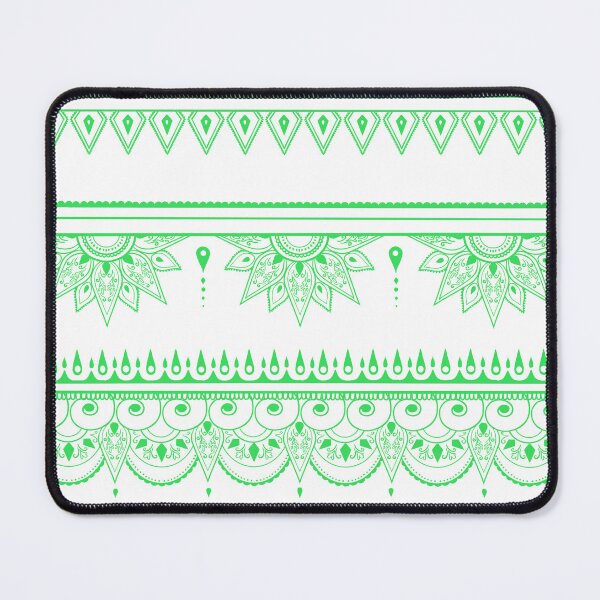 Item preview, South asian patterns neon green on white designed and sold by Chaoticzarts.