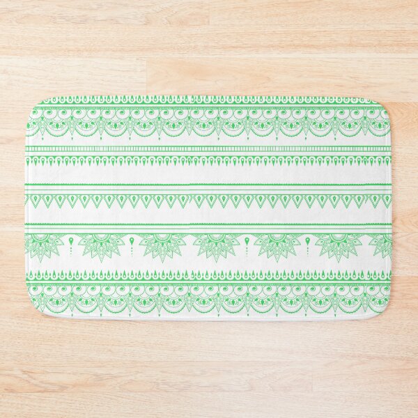 Item preview, South asian patterns neon green on white designed and sold by Chaoticzarts.