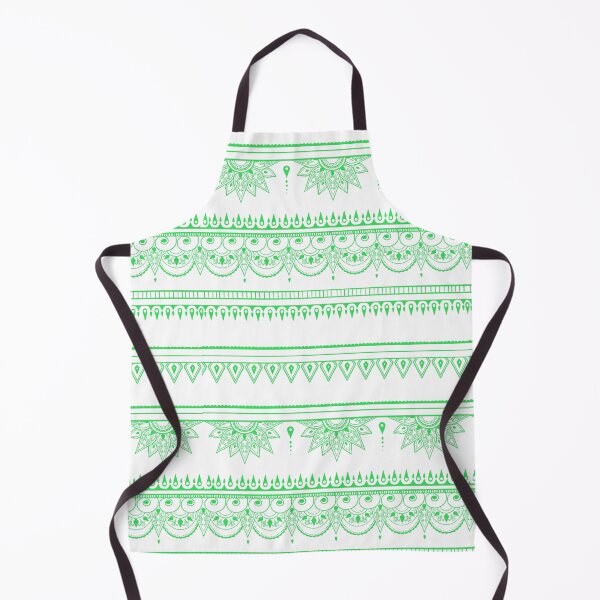 Item preview, South asian patterns neon green on white designed and sold by Chaoticzarts.