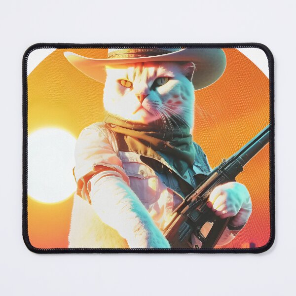 Item preview, Cowboy cat designed and sold by CustomPrintHub.