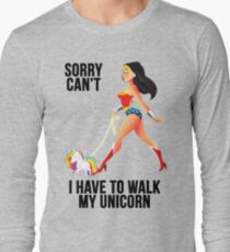 Sorry Can't I Have to Walk My Unicorn Long Sleeve T-Shirt