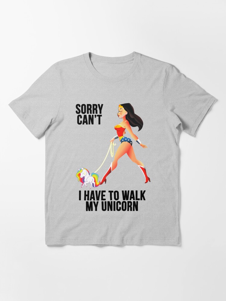 Sorry I Can't I Have To Walk To My Unicorn Men Baseball Top 