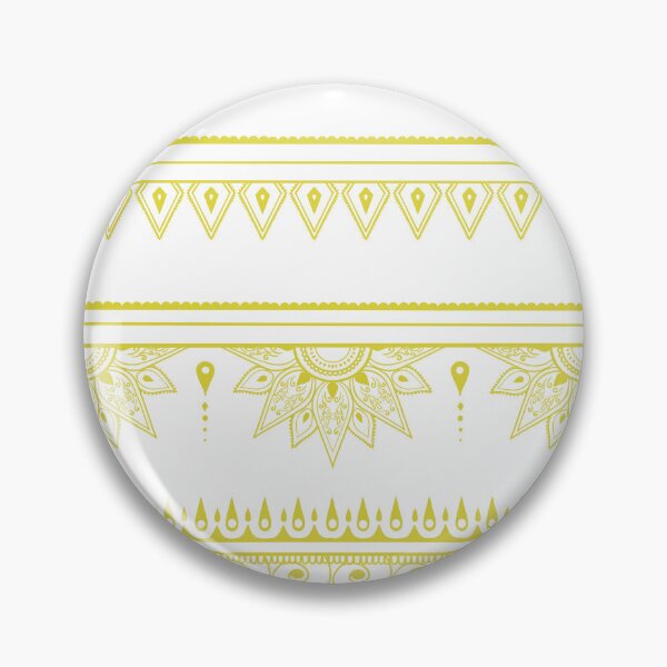 Item preview, South asian patterns yellow on white designed and sold by Chaoticzarts.