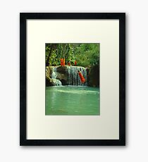 trainie buddhist monks playing Framed Print
