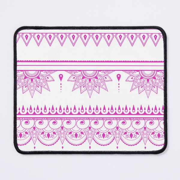 Item preview, South asian patterns pink on white designed and sold by Chaoticzarts.