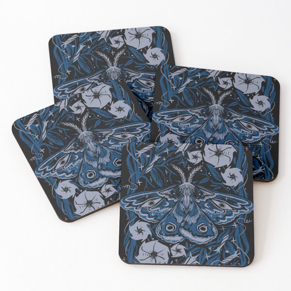 Item preview, Moth and moonflowers designed and sold by katiewhittle.