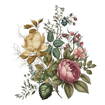 Vintage Florals. 7. Sticker by BENMBARK