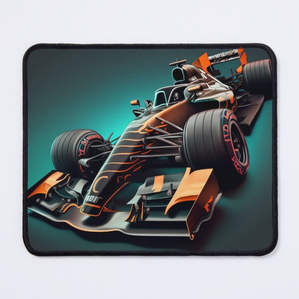 Aperçu de l'œuvre Voiture de course noire et orange créée et vendue par Digital-Space.