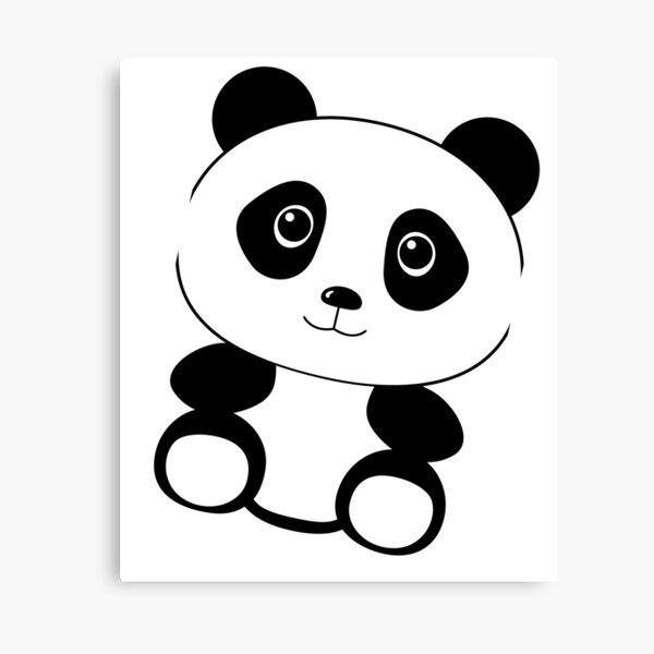 Lienzo infantil para colorear 20 x 20 cm. MP. Diseño panda.