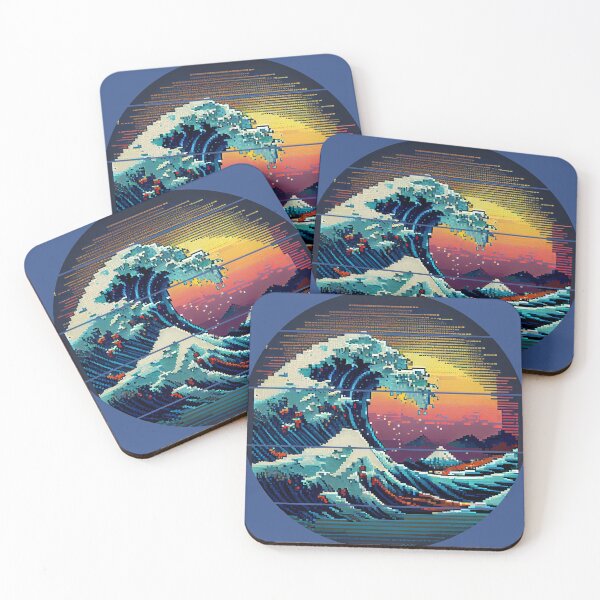Item preview, Pixelated 80s Great Wave designed and sold by vladocar.