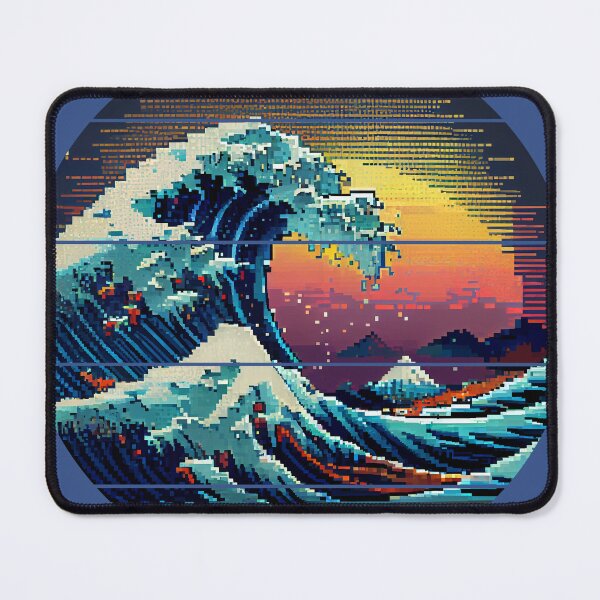 Item preview, Pixelated 80s Great Wave designed and sold by vladocar.