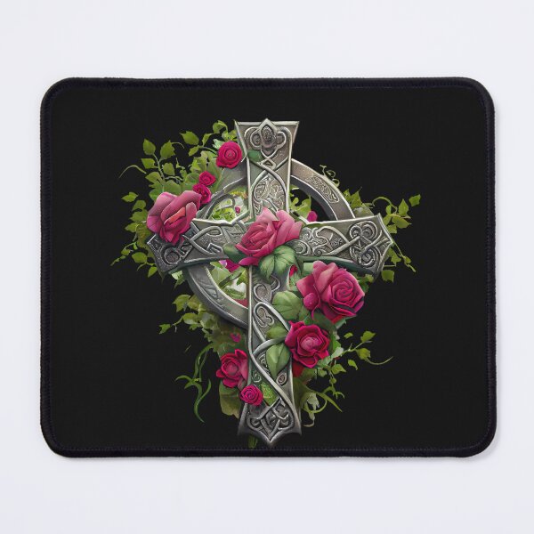 Item preview, Illustration: Cross with Roses designed and sold by MTJ-Mushrooms.