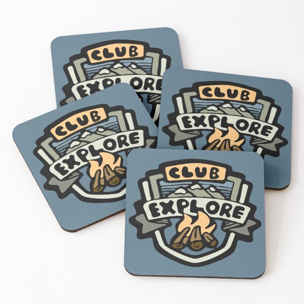 Item preview, Club Explore sloppy handdrawn outdoor badge designed and sold by CofefeStudio.