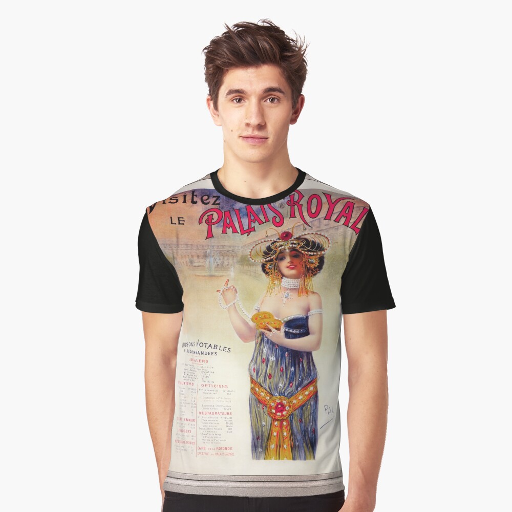 Visitez Le Palais Royal by Jean de Paleologue - A Beauty Adorned With Pearls 3 Visitez Le Palais Royal by Jean de Paleologue Remastered Xzendor7 Vintage Illustration Art Reproductions Graphic T-Shirt