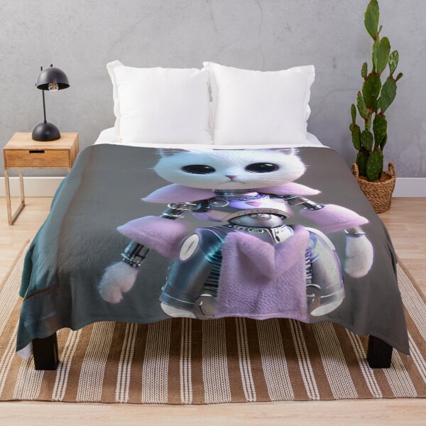 Item preview, Pink Cyborg Cat - Modern Digital Art designed and sold by Ai-michiart.