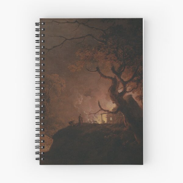 Item preview, Joseph Wright of Derby - Cottage on fire at night designed and sold by r2e1a.