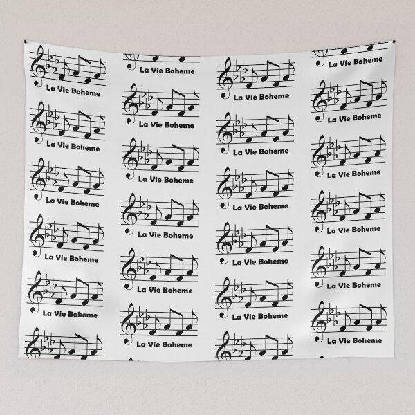 Item preview, Rent La Vie Boheme Musical Notes with Text designed and sold by FeatheredPrints.