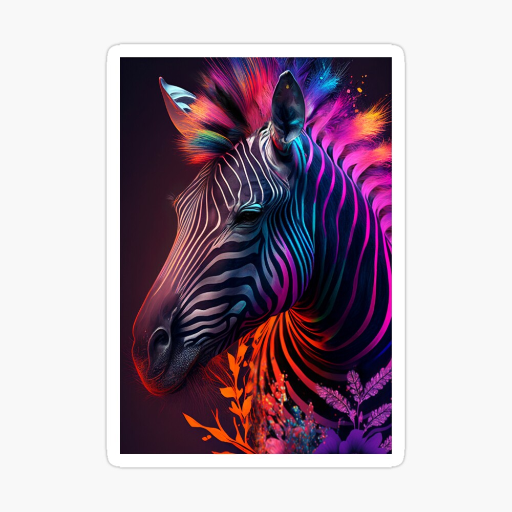 Rainbow zebra by CreativeByMM on DeviantArt