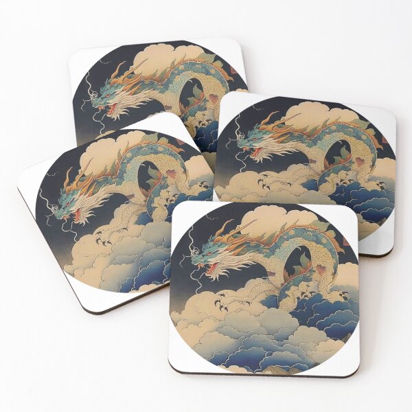 Item preview, Dragon and Clouds Ukiyo-e designed and sold by Springteam.