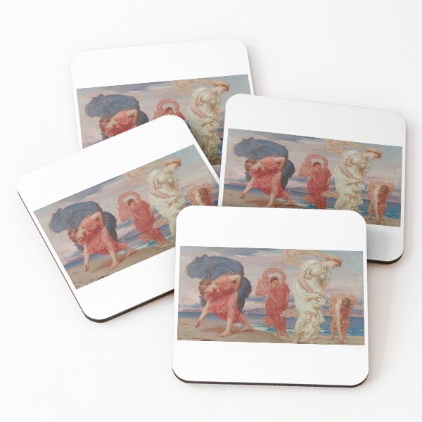 Item preview, Frederic Lord Leighton Greek girls picking up pebbles by the sea designed and sold by TeeARTHY.