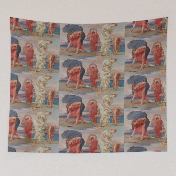 Item preview, Frederic Lord Leighton Greek girls picking up pebbles by the sea designed and sold by TeeARTHY.