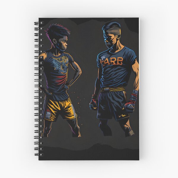 Item preview, "Future Fighters: Two Young Boys Kickboxers MMA Fighters Facing Each Other in Vibrant and Contrast Colors" designed and sold by Chromatic-Art.