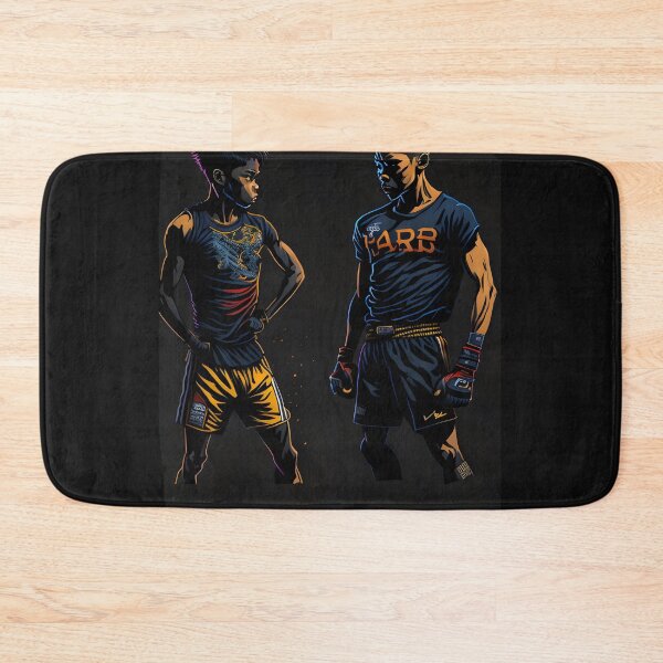 Item preview, "Future Fighters: Two Young Boys Kickboxers MMA Fighters Facing Each Other in Vibrant and Contrast Colors" designed and sold by Chromatic-Art.