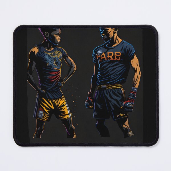 Item preview, "Future Fighters: Two Young Boys Kickboxers MMA Fighters Facing Each Other in Vibrant and Contrast Colors" designed and sold by Chromatic-Art.