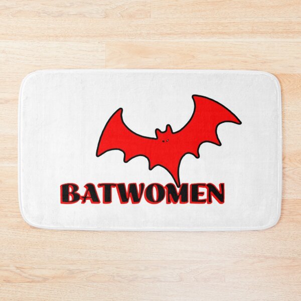 Bat man around the world Bath Mat by goCharlieHeart