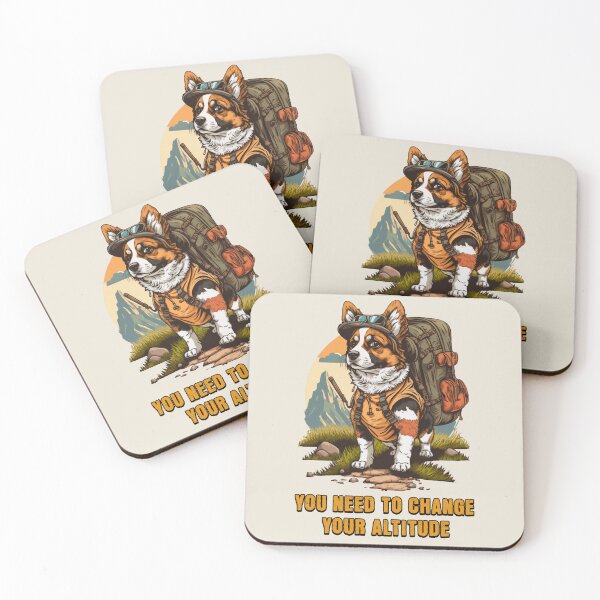 Item preview, You Need To Change Your Altitude, Funny Hiking Corgi Dog Gift designed and sold by InkyGenies.