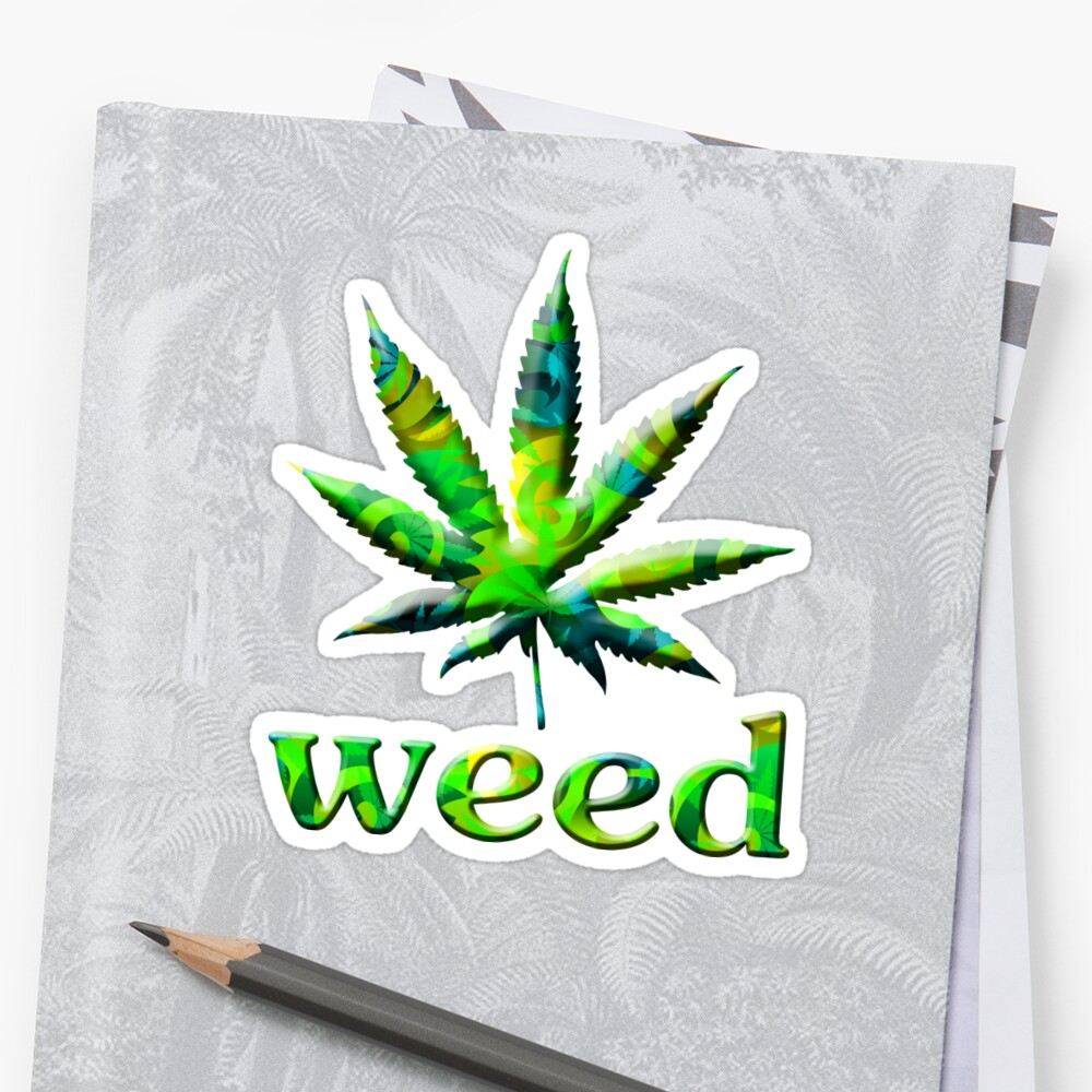 Décor Decals, Stickers & Vinyl Art ganja Lot of 10 cool marijuana pot ...