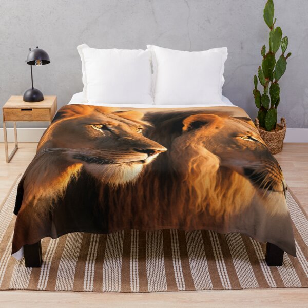 Item preview, Two lion brothers on African savannah designed and sold by RK - Shop.