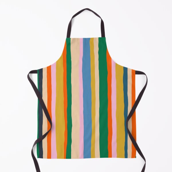 Item preview, Colorful Summer Stripes Vertical Pattern Green Mustard Orange Pink Blue designed and sold by kierkegaard.