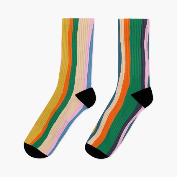 Item preview, Colorful Summer Stripes Vertical Pattern Green Mustard Orange Pink Blue designed and sold by kierkegaard.