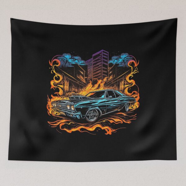 Item preview, Classic Car Stylized Graffiti Art - 17 designed and sold by jwebmarket.