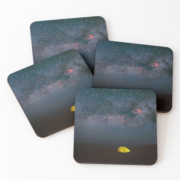 Item preview, A yellow Tent under the Winter galaxy designed and sold by Bill Metallinos.