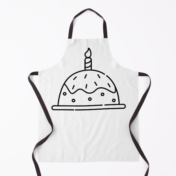 Item preview, Cute birthday cake black line illustration designed and sold by OM-lova.