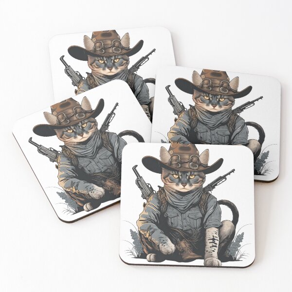 Item preview, Cowboy cat designed and sold by CustomPrintHub.