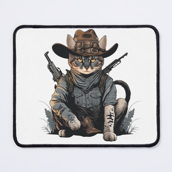 Item preview, Cowboy cat designed and sold by CustomPrintHub.