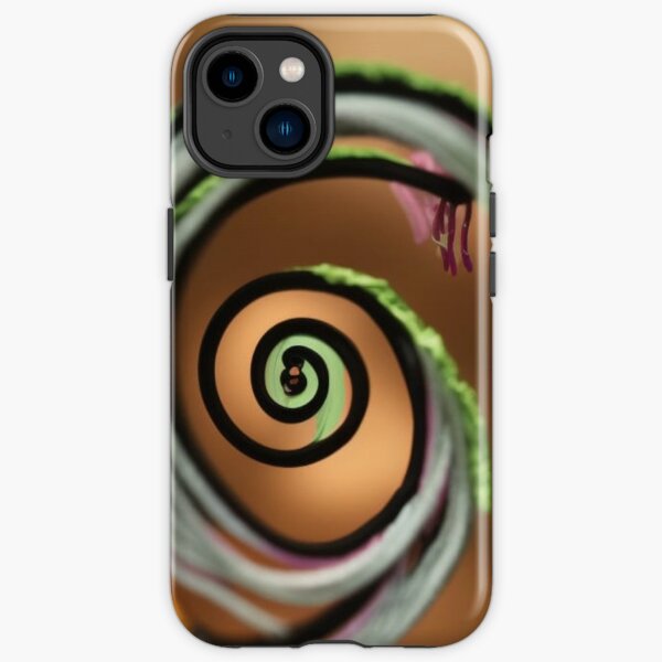 Spiral, helix, scroll, loop, snail, winding, anfraction, iridescent, vortex, gyre, rainbow iPhone Tough Case
