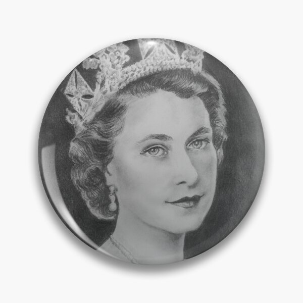 Item preview, Queen Elizabeth II Pencil Portrait Artwork by Benita Jayne designed and sold by BenitaJayne.