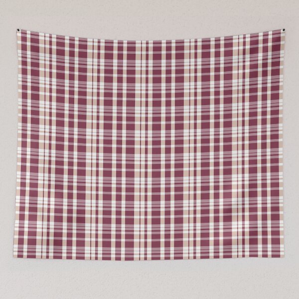 Item preview, Plaid pattern with beige and velvet colors designed and sold by MooRoar.