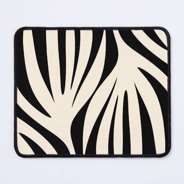 Item preview, Maldives Leaves Minimalist Abstract Pattern in Black and Almond Cream designed and sold by kierkegaard.