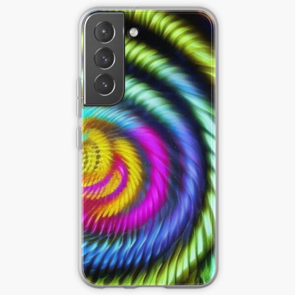 Spiral, helix, scroll, loop, snail, winding, anfraction, iridescent, vortex, gyre, rainbow photo Samsung Galaxy Soft Case