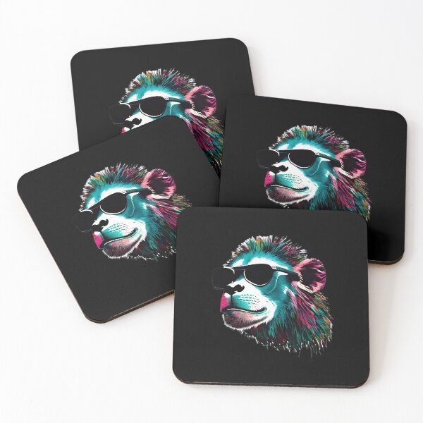 Item preview, Colorful monkey with sunglasses | Gift designed and sold by Smoking_Animals .