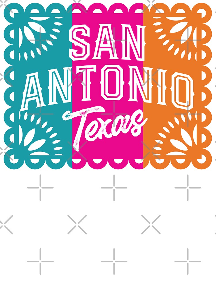 San Antonio Texas Papel Picado in Spurs Colors Fiesta | Poster