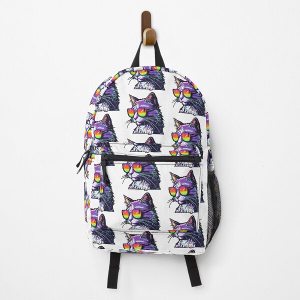 Item preview, synthwave cat designed and sold by CustomPrintHub.